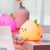 Kids Friendly Adorable Bedroom Decor Soft Silicone Material USB Charging Peach Shaped Sleep Lamp Cute Cartoon