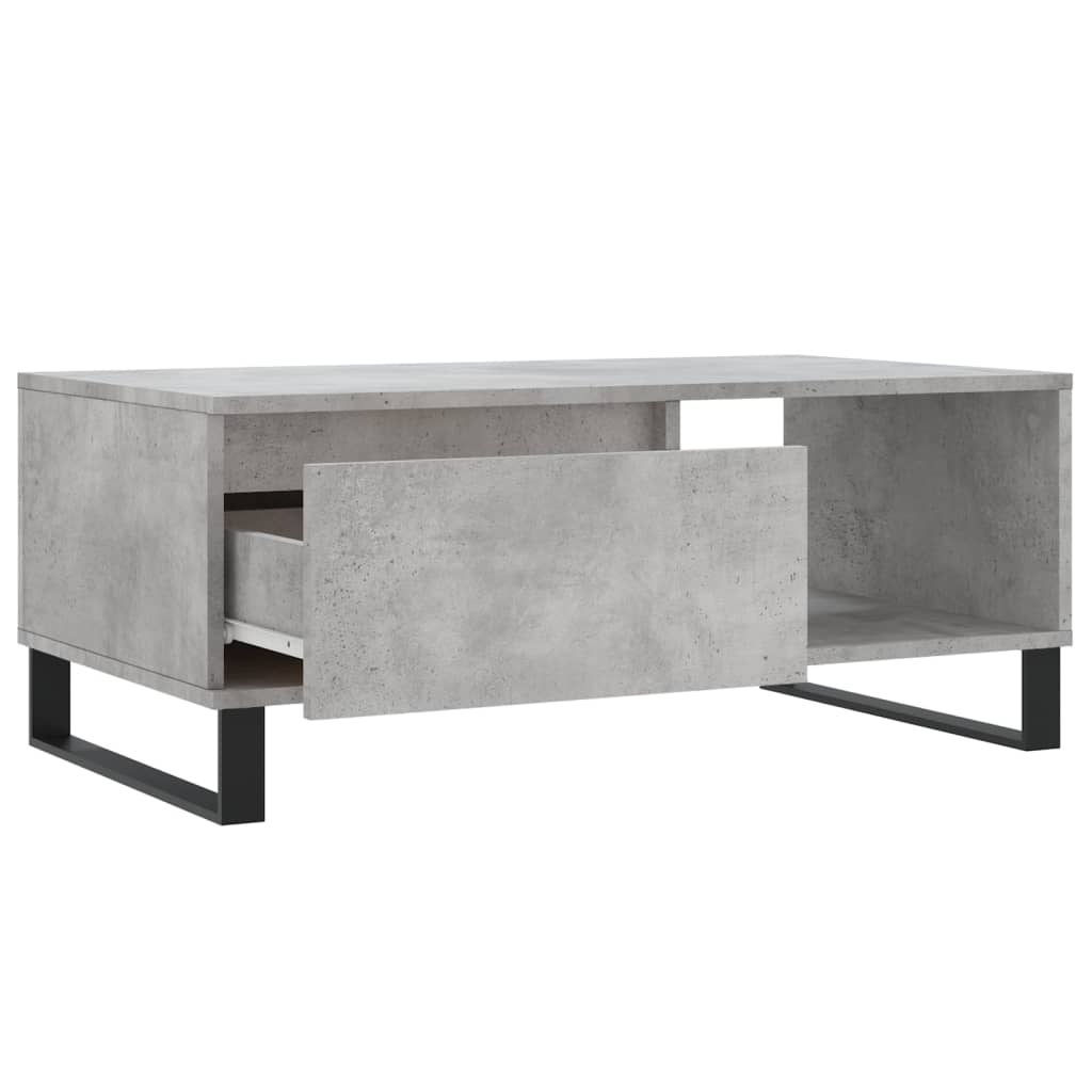 Coffee Table Concrete Grey 90 x 50 x 36.5 cm Particleboard