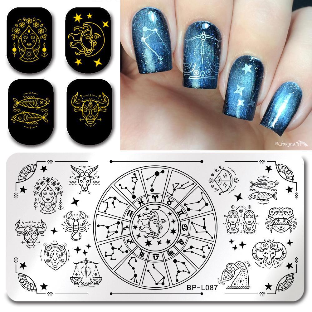 Nagelstempelplatten Set Mit Katzen-Pfoten-Motiven – 12x6 Cm Für DIY Nageldesign Zu Hause