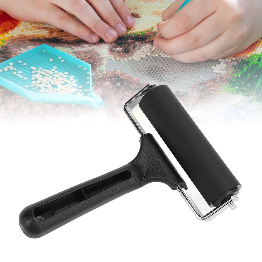 10cm Rubber Brayer Roller Portable Press Roller Tool for Printmaking Inking Block Paper Crafting Stamping Scrapbooks