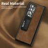 Fashion Front Glass Protector Leather Case For Samsung Galaxy Z Fold4 Zfold4 Fold 3 Fold3 Fold 4 Comfortable Kickstand Cover