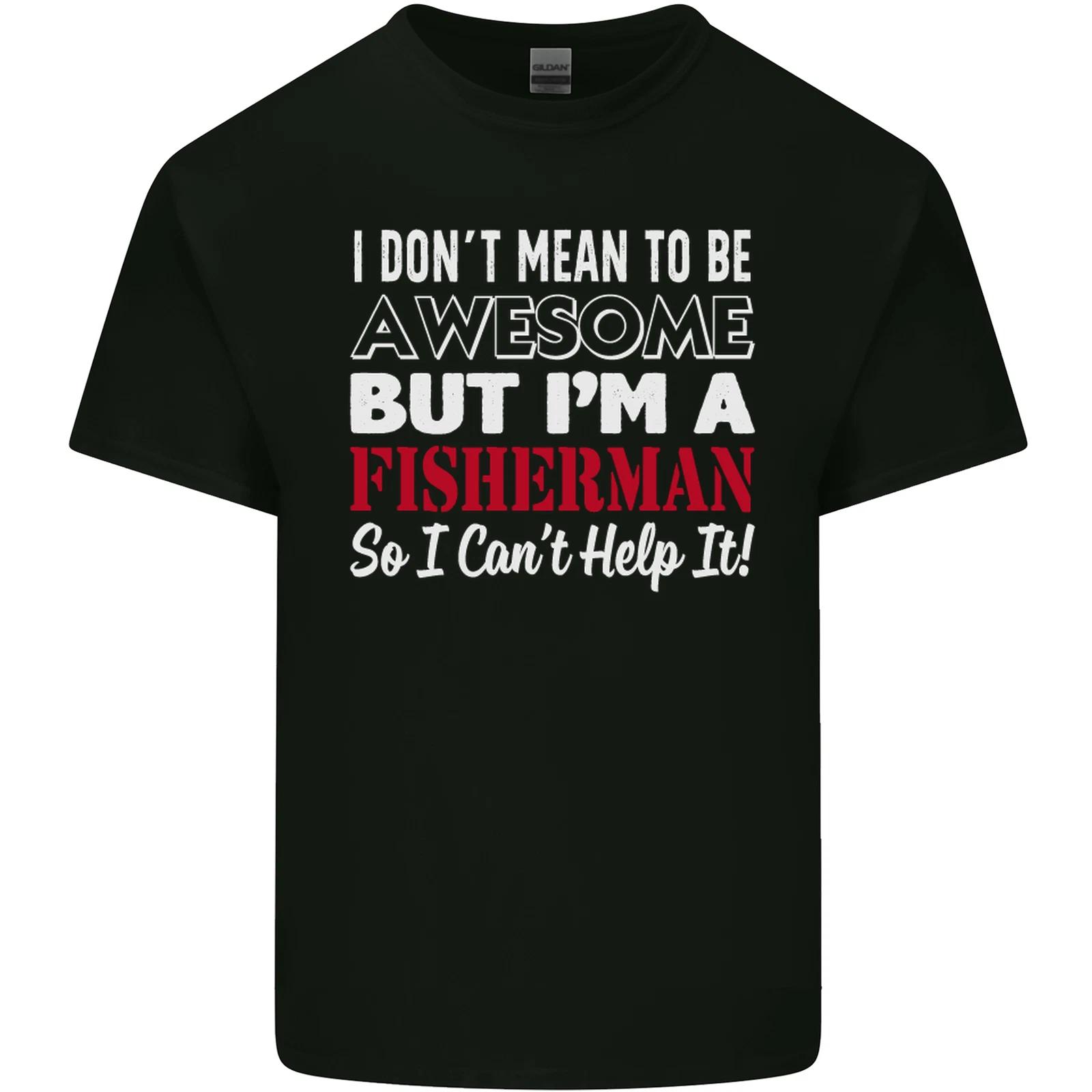 I Dont Mean to Be Im a Fisherman Fishing Kids T-Shirt Childrens 2XL