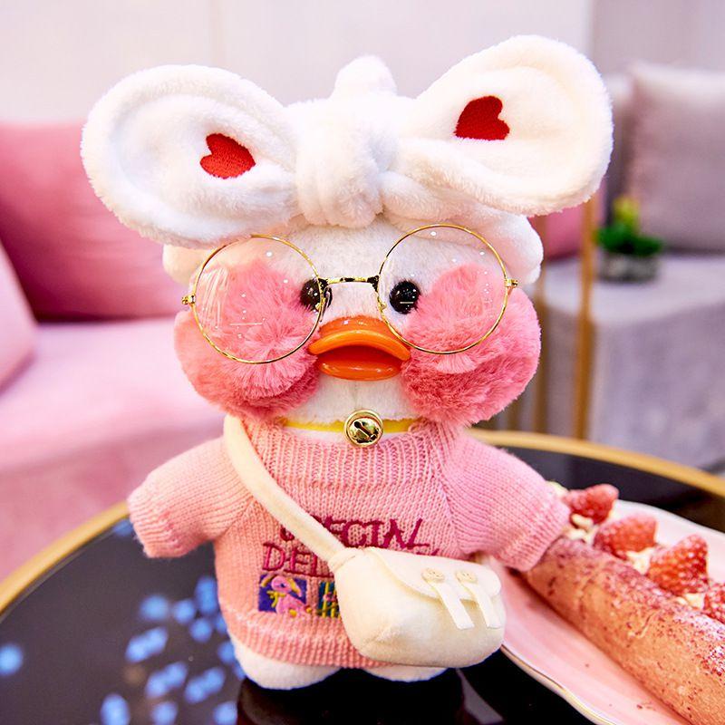 Adorable 30cm Lalafanfan Cafe Mimi Yellow Duck Costume Plush Toy For Kids And Home Decor