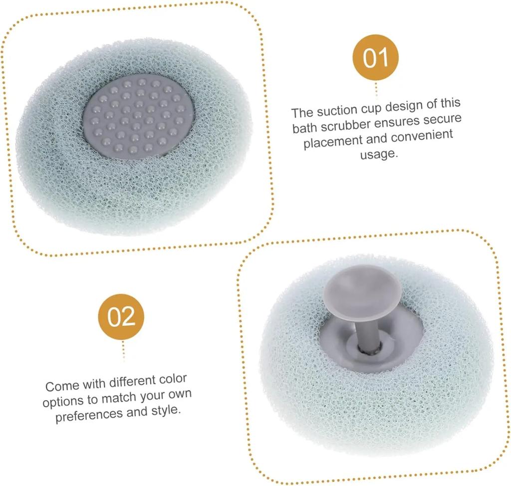Shower Ball Body Scrubber 1Pc Suction Bath Ball Massage Bathing Skin Scrubber Bath Skin Cleaning Shower Brush Back Bath Wipe