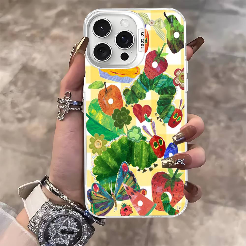 

The Very Hungry Caterpillar Phone Case For IPhone 17 16 15 14 13 12 11 Pro Max Plus Color Silver Cover For iPhone 12