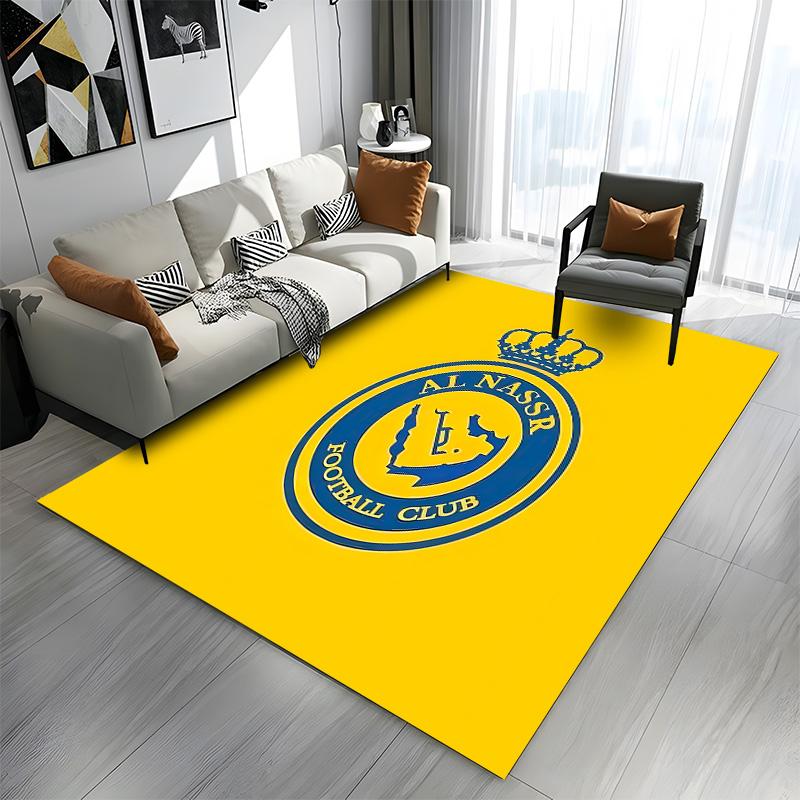 Al Nassr Football Club Emblem Design Patterned carpet a non slip rug suitable for all seasons and any setting, gift