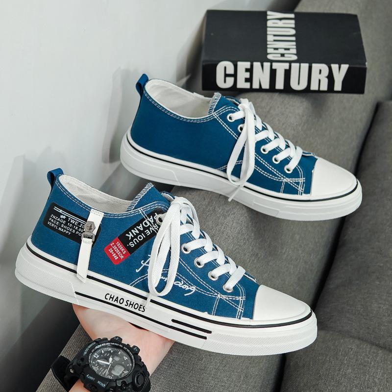 

Весенние кеды с высоким верхом, дышащие парусиновые туфли, мужская повседневная обувь, корейская версия, студенческая обувь, мужская обувь, трендовая обувь, прямая трансляция 44