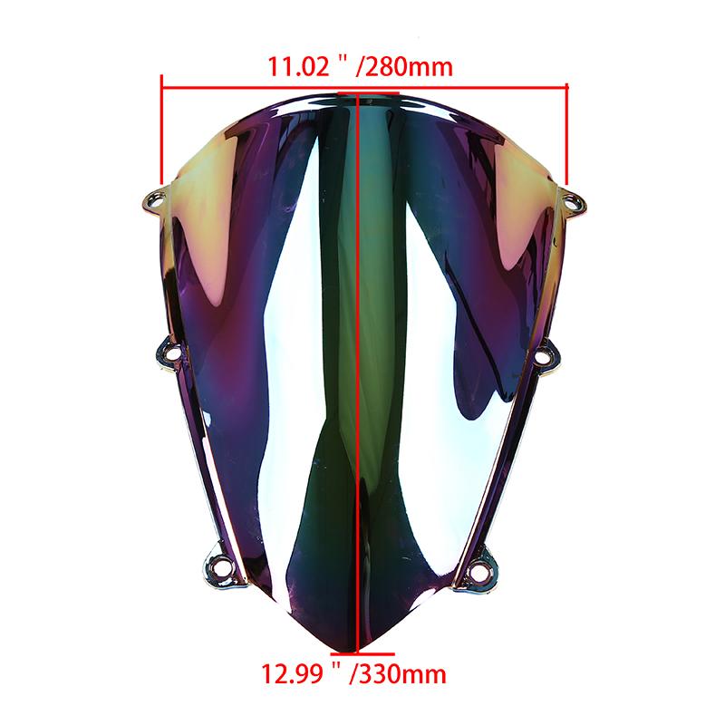 Windshield Double Bubble Motorbike Iridium Windscreen Racing Sport Bike Fairing Fit for Honda CBR600RR 2007-2012