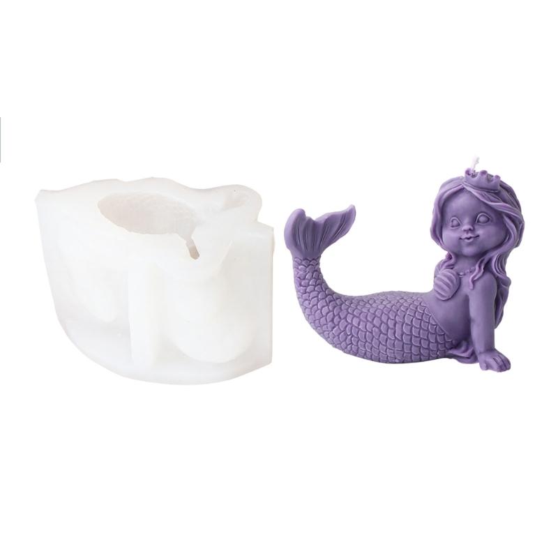 Mermaids Silicone Mould Beautiful Woman Soap Resin Plaster Mold Cake Molds