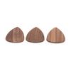Guitar Pick Wooden Box Black Walnut Square Holder Storage Case Container for Musician Gift