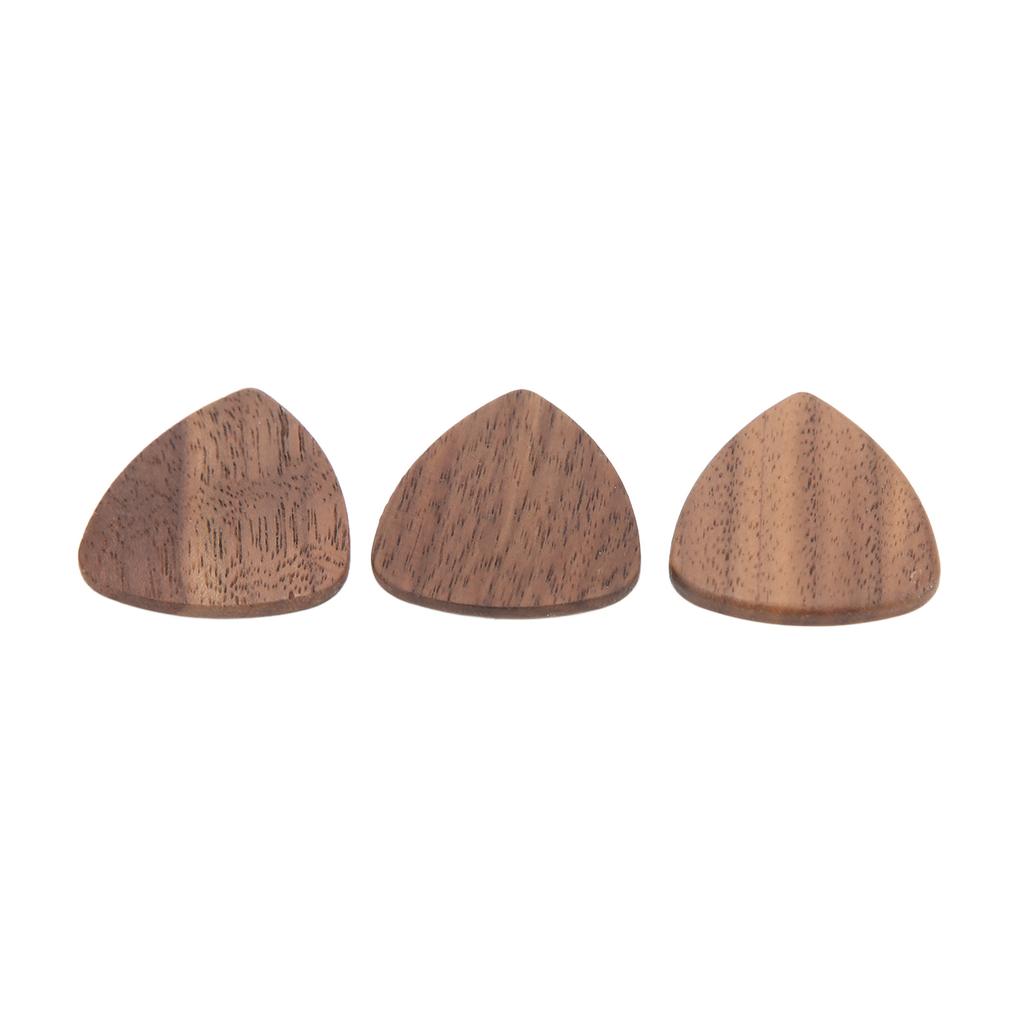 Guitar Pick Wooden Box Black Walnut Square Holder Storage Case Container for Musician Gift
