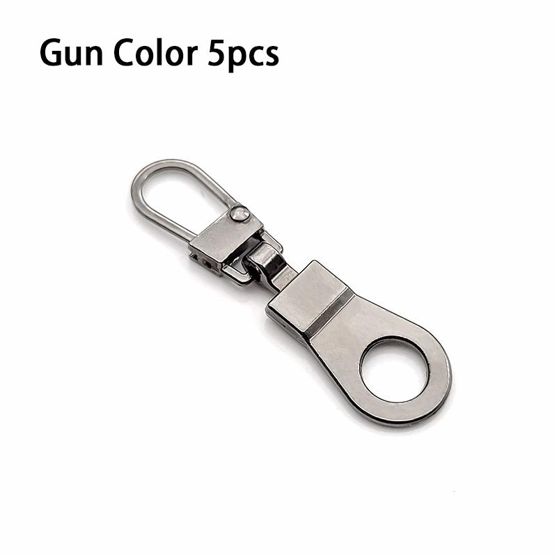 Detachable Metal Zipper Puller Head 5-12Pcs Replacement Zipper Head Repair Kits For Luggage Purse Clothes DIY Sewing Accessories