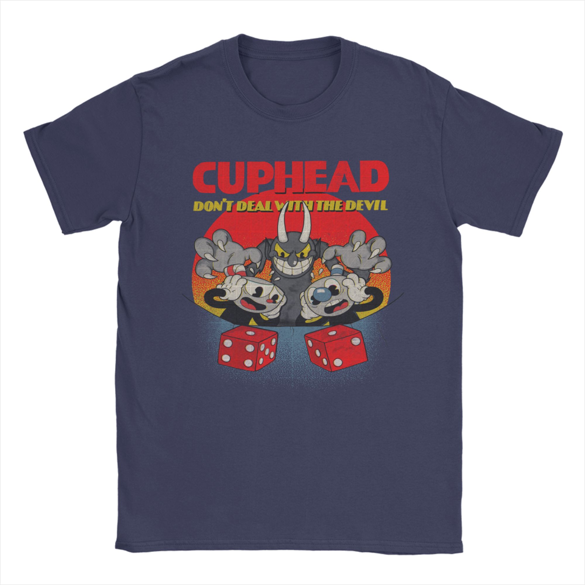 

Cuphead Oh Noes TShirt Summer Cotton TShirts For Men Hip Hop Casual Tshirt Short Sleeve Y2K Basic Tops 4XL