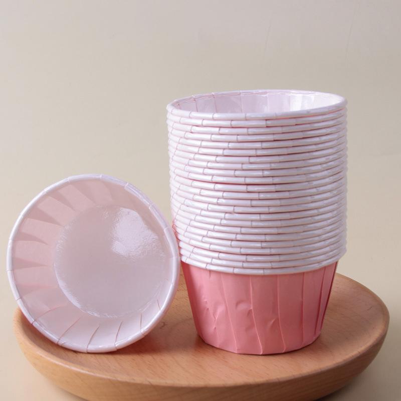 50pcs Muffin Cupcake Wrappers Crimping Muffin Cases Heat Resistant Baking Paper Cups Mold Supplies Pink Green Cake Liner Cup