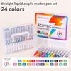 LANGUO 60/24 Colors Lightning Liquid Acrylic Marker Pens with Soft Tips Flow Smart Ink Control Art School Supplies Stationery
