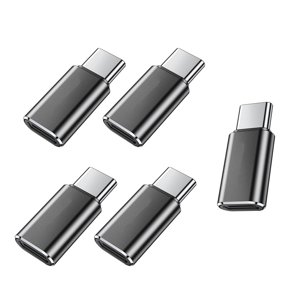 5Pieces USB C Adapter for Phone 15/16 Tablets Pad Switches Enables Charging and Data Transfer Aluminum