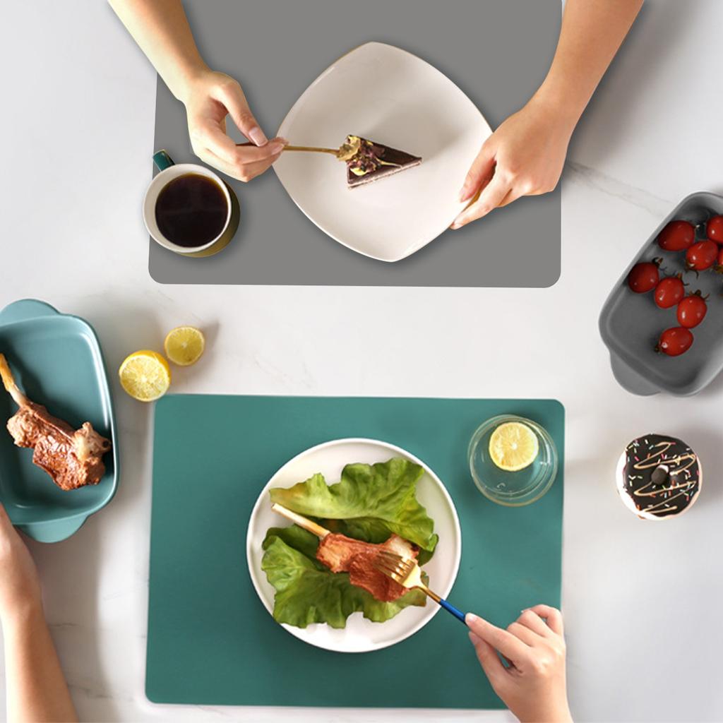 40x30cm Lebensmittelqualität Silikon Wasserdichtes Tischset Wärmedämmung Rutschfestes Waschbares Tischset Für Die Abtropfmatte In Der Küche