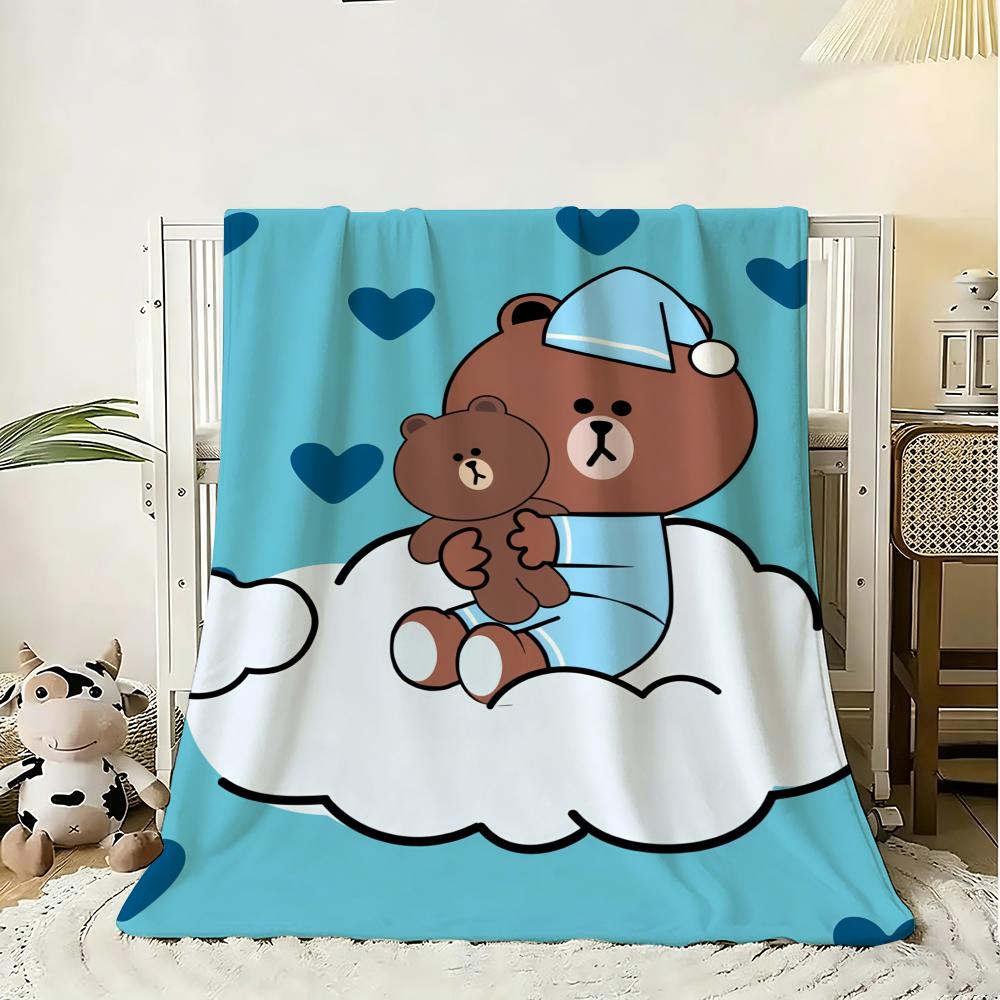 KINGDOM L-LINE F-Friends Throw Soft Flannel Throw Blanket, Lightweight Breathable Summer Nap Blanket For Home Travel Cozy Decor