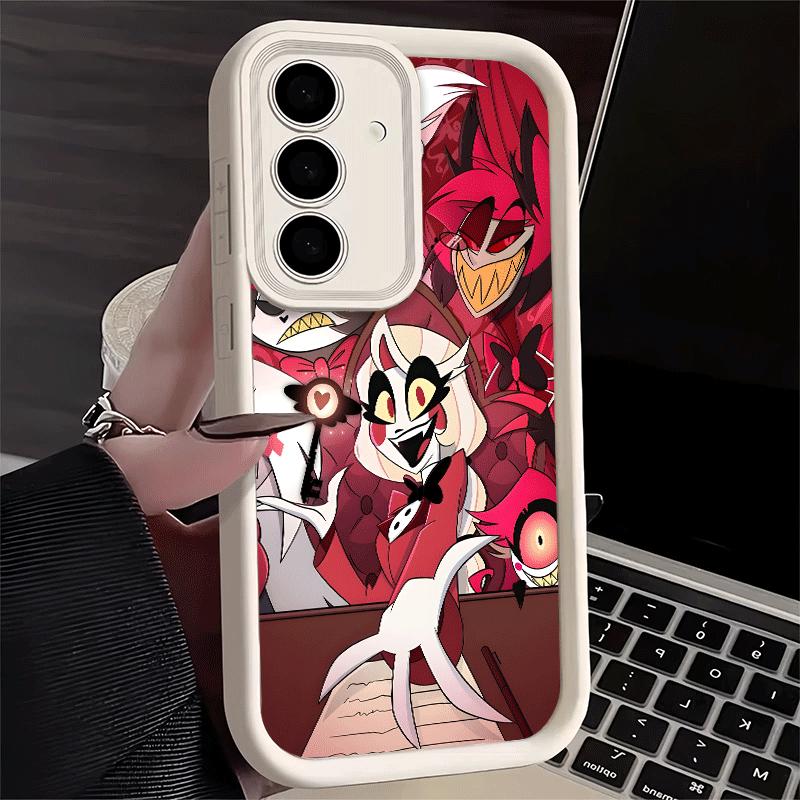 Phone Case for Samsung Galaxy S26 S25 Ultra S24 FE Hazbin Hotel Anime Shell S23 Plus S22 + S21 S20 5G Soft Silicone Funda