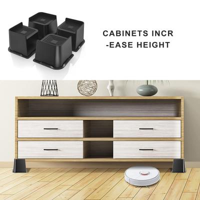 4 bucăți înălțători de pat de 2/3/4 inch, susțin ridicători de mobilier de 5000 de kilograme, înălțimi de masă pentru scaun, canapea, birou