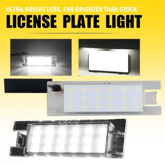 

18-LED Lamps*2 License 2015-22 Plate Fit For Renegade Jeep Fiat 2016- 500X