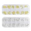 12-Piece Christmas Nail Art Set: 3D Wreath, Snowflake, Bell Rhinestone Decorations