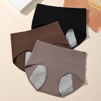 Culotte taille haute en coton pour femme, pantalon menstruel anti-fuite, sous-vêtement menstruel large, physiologique, grande taille M-4XL