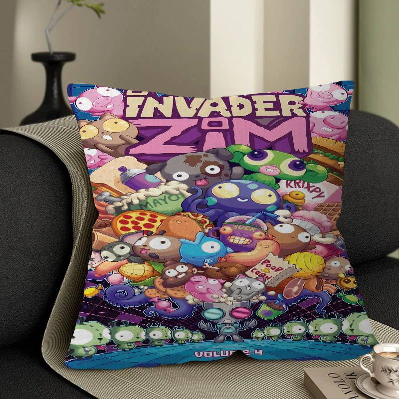 IInvader ZZim Cartoon Pillowcases Home Bedding Decorative Pillow Cover Wedding Super Soft Pillow Case 30x30 cm