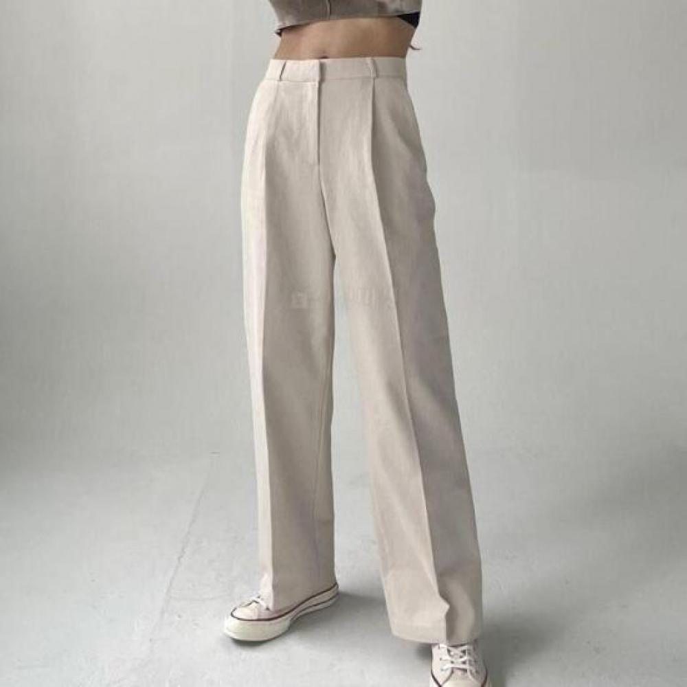 New ArrivalS Open Run Women S pleatS Straight Pintuck pantS Cotton Autumn