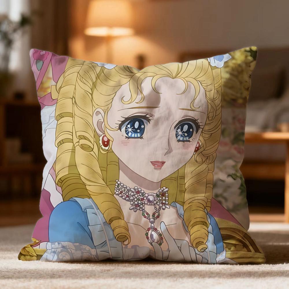 Fashion TThe Rose of Versailleses Cushion Cover Soft Washable Pillow Case Multi-Scene for Couch Bed Travel Office Use
