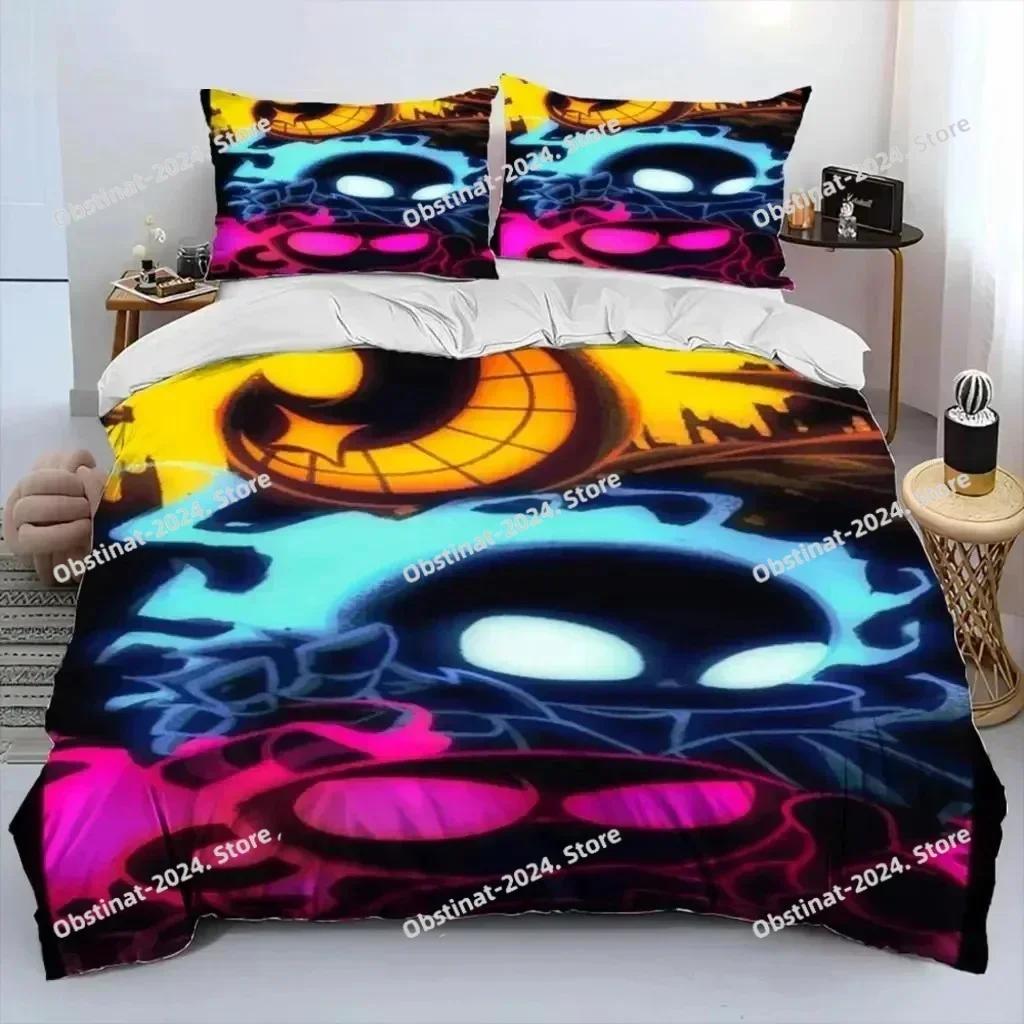 Cartoon Cuphead And Mugman Bedding Set Printed single Comforter Quilt Bed Cover Duvet Cover Pillow Case 3 Pieces Kids Adult Size