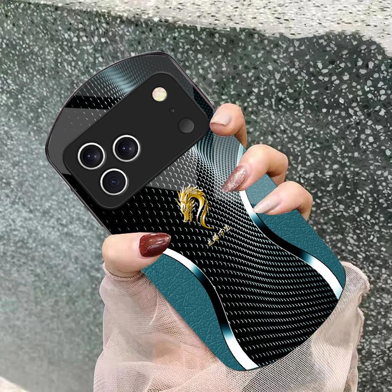 The majestic dragon head For iPhone 17 16 15 14 Pro 13 Plus 12 mini 11 Pro Max XR X S 7 8 Elliptical Tempered Glass Phone Case