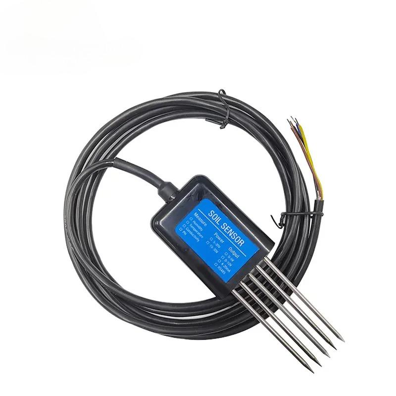 7 In 1 Soil Sensor Moisture Temperature Humidity EC pH NPK 4-20mA 0-5V RS485 Modbus High Precision Agriculture Soil Tester