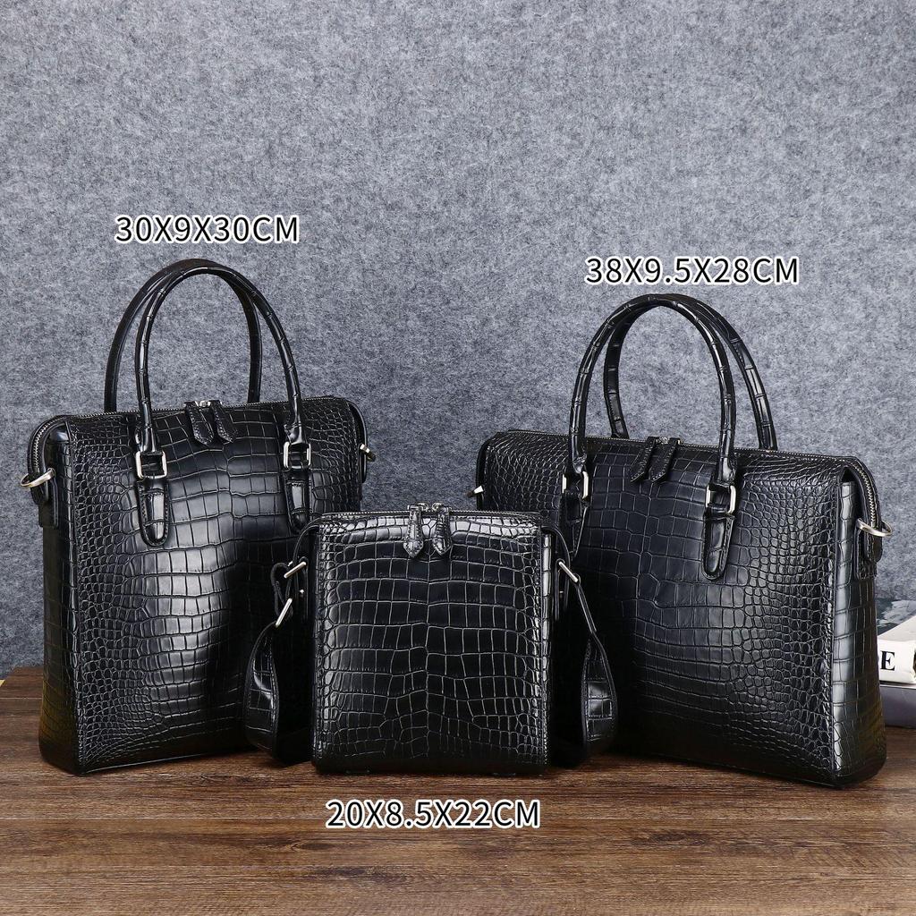 Crocodile Pattern Men's Crossbody Bag – Trendy, Stylish & Compact Backpack for Business and Outdoors.