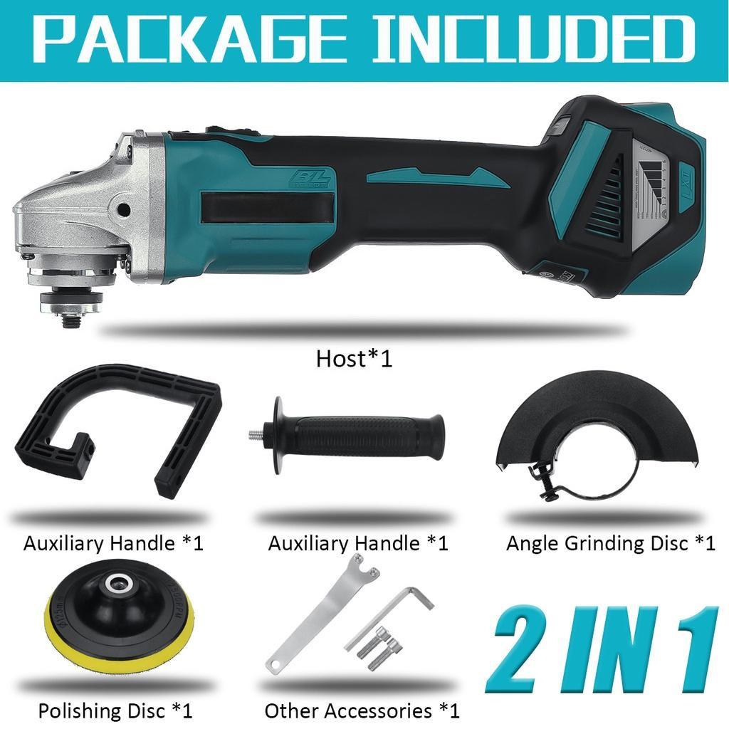 

588VF 6 Speed 2 In 1 Car Polisher Brushless Cordless Angle Grinder Electric Angle Grinder Grinding Machine for 18v battery Only machine