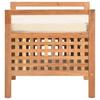 Vidaxl Bench With Storage, 49X48X49 Cm, Solid Walnut Wood