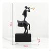Boy Playing Trumpet Sculpture Modern Abstract Metal Smooth Ornamental Statue for Living