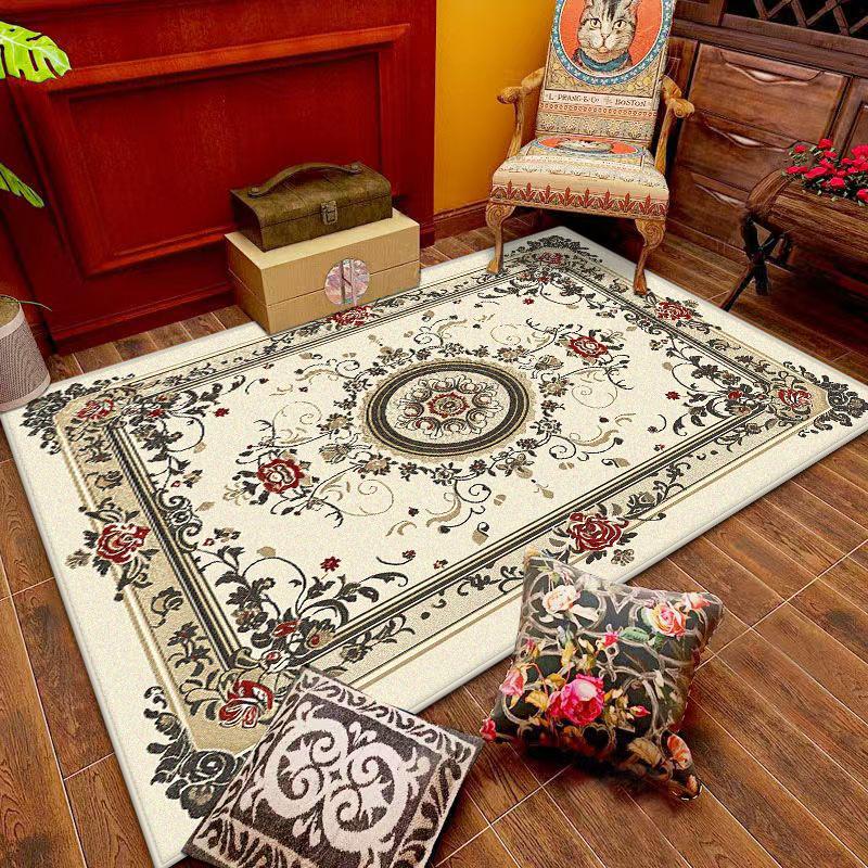 European Luxury Style Rugs Living Room Home Decoration Luxury Bedroom Carpet Washable Mat for Floor Lounge Rug Customizable