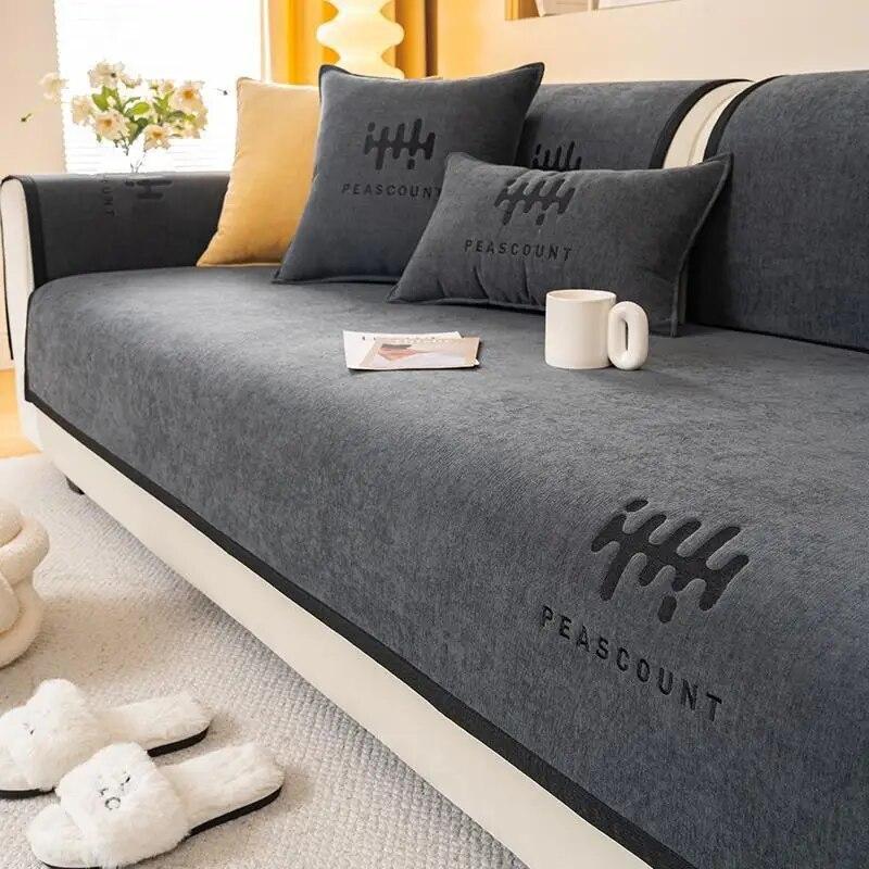 

Роскошная подушка для дивана для гостиной, синель, нескользящие диваны, полотенце, чехол для дивана, угловой диван, полотенца, накладка на сиденье, защитные чехлы для дома 90x210cm 1pc