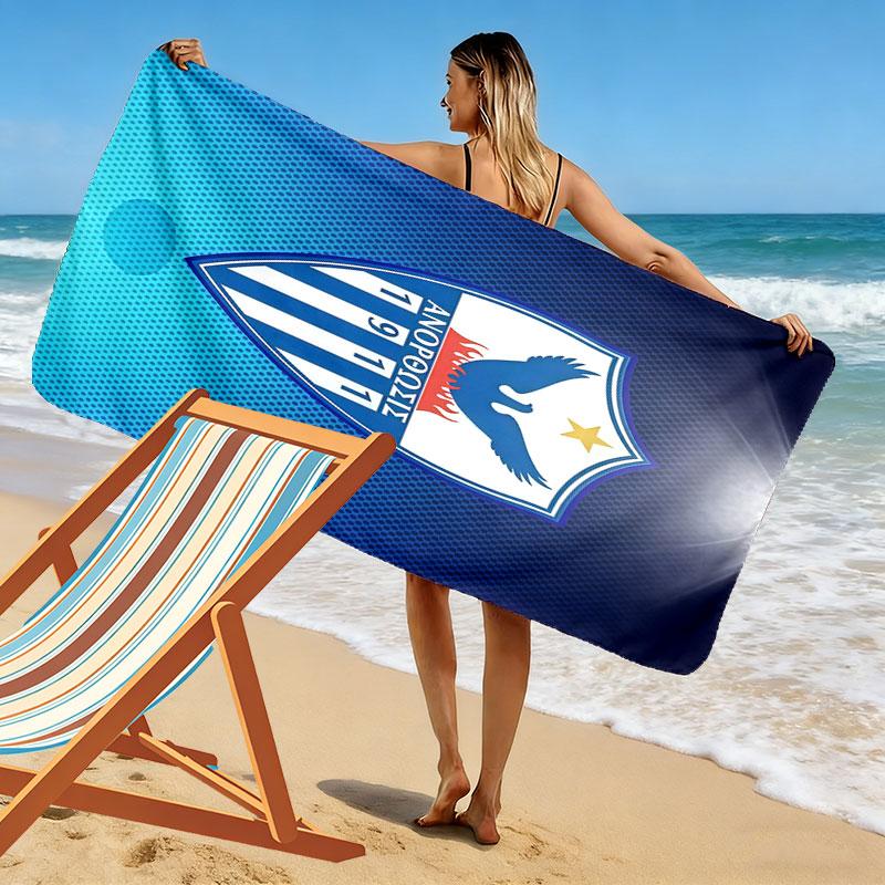 Anorthosis Famagusta FC Print Beach Towel, Large Soft Quick Dry Towel for Beach Camping Swimming