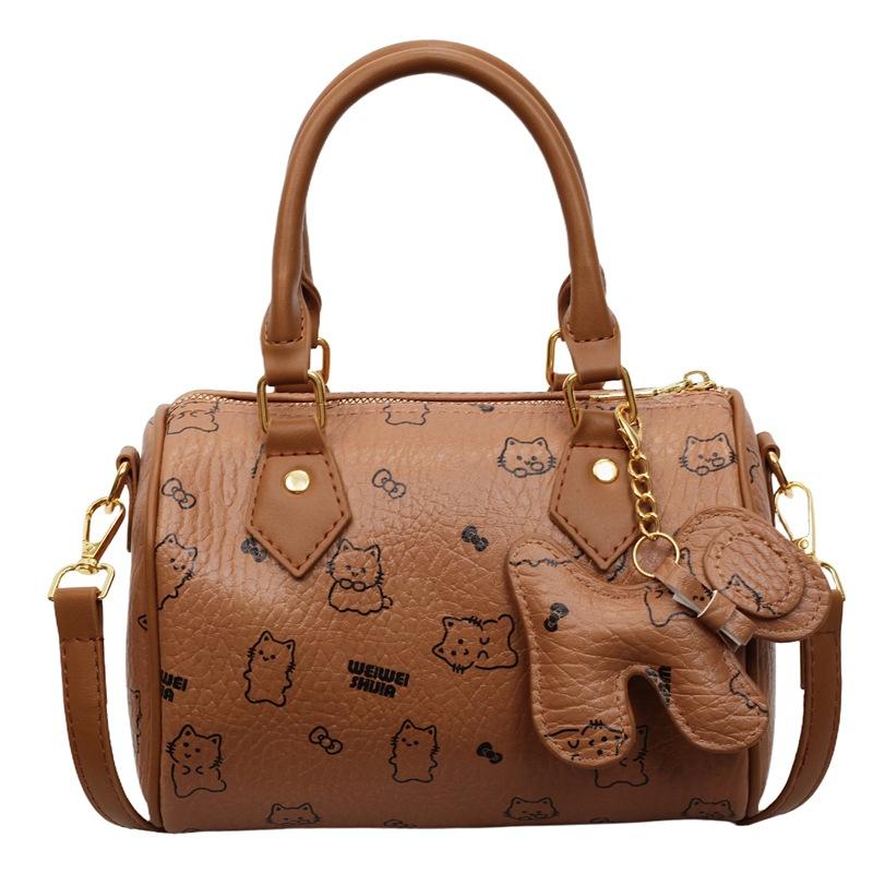 Women's Bag New Pillow Bag Cute Girl Portable Small Bag Female Cartoon Printed Shoulder Bag