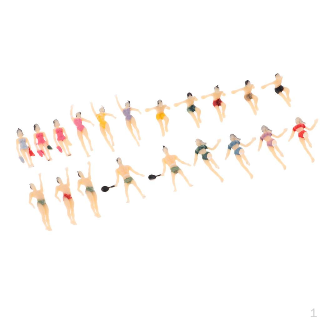 

20x :150 Painted Model Figure People Swimmer Layout Landscape Models