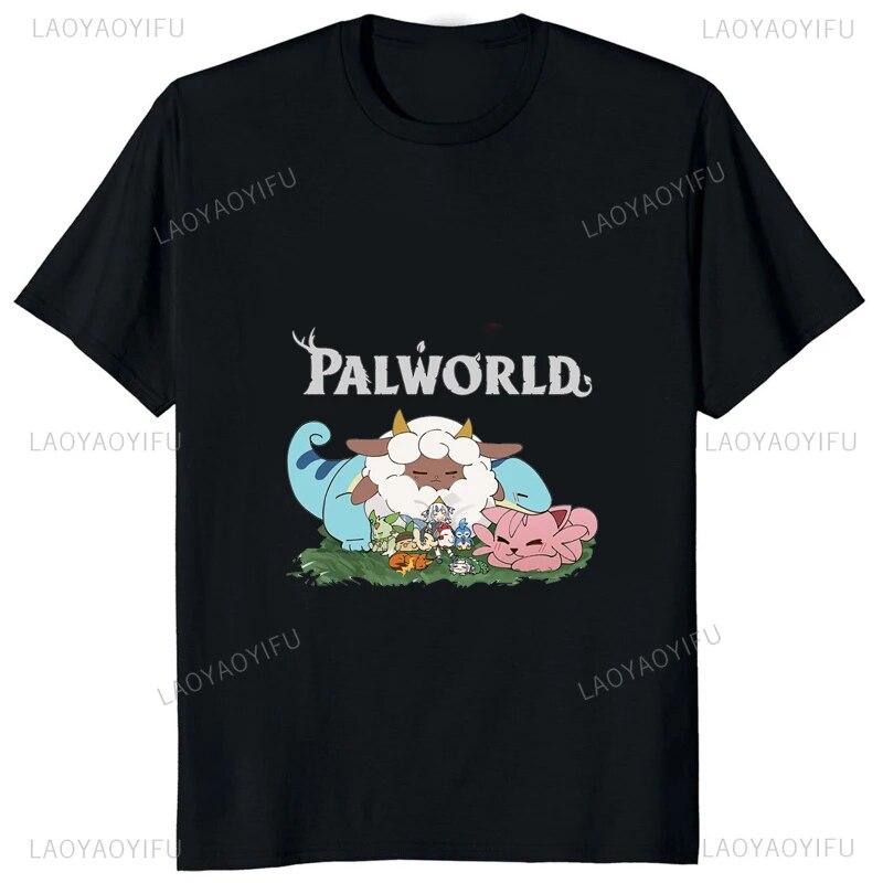 Hot Sale Game Palworld Printed Cartoon T-shirt Casual Fashion Harajuku Women T Shirt Streetwear Hip Hop Comfort Y2k Unisex Tee