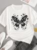 (Asian Size) trend love flower Short Sleeve T-shirts Women's Top T Female Print  Fashion O-neck Casual Clothing  Graphic Tee