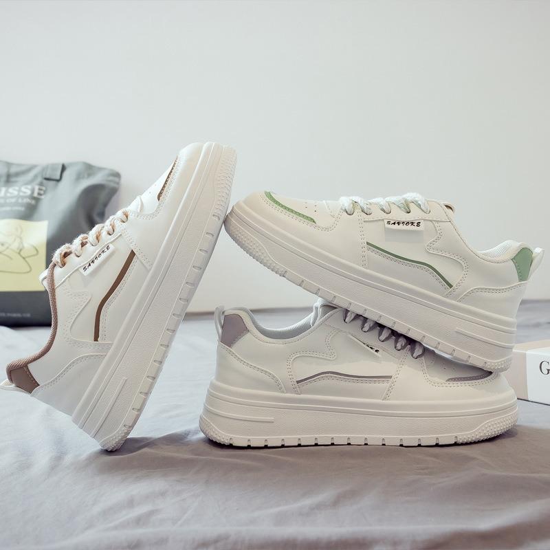 Frühling neue kleine weiße Schuhe Damenschuhe Student atmungsaktiv vielseitig Sport lässig Board Schuhe weiche Sohle Frühling und Herbst