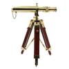 Brass Telescope with Wooden Tripod Home Decor Birthday Gift For Men