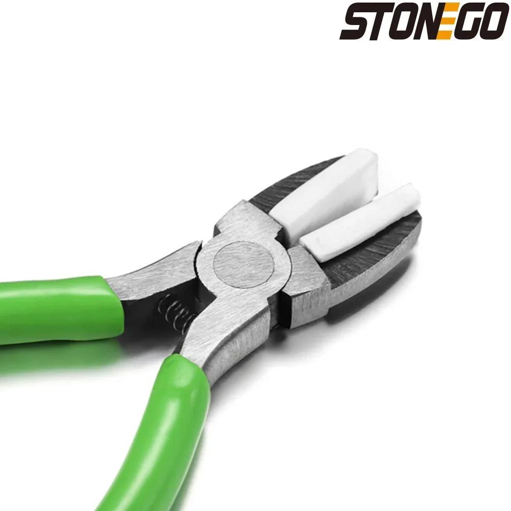 High Carbon Steel Plastic Head Pliers DIY Jewelry Bead Crimping Tools Handmade Crimping Pliers for Craft Projects