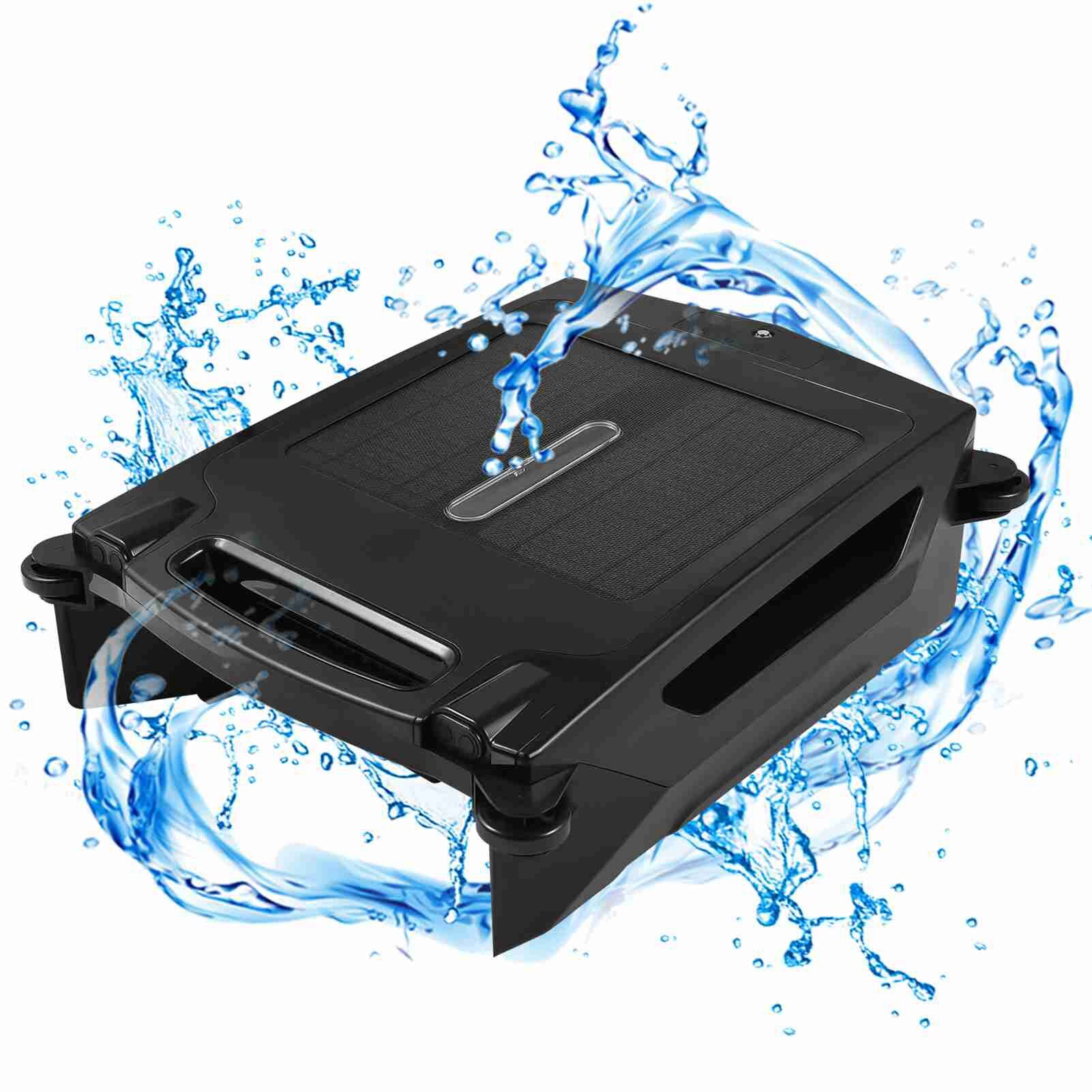 

Swimming Pool Cleaner Solar and Battery Dual Charging 2 Cleaning Modes Rechargeable Pool Skimmer