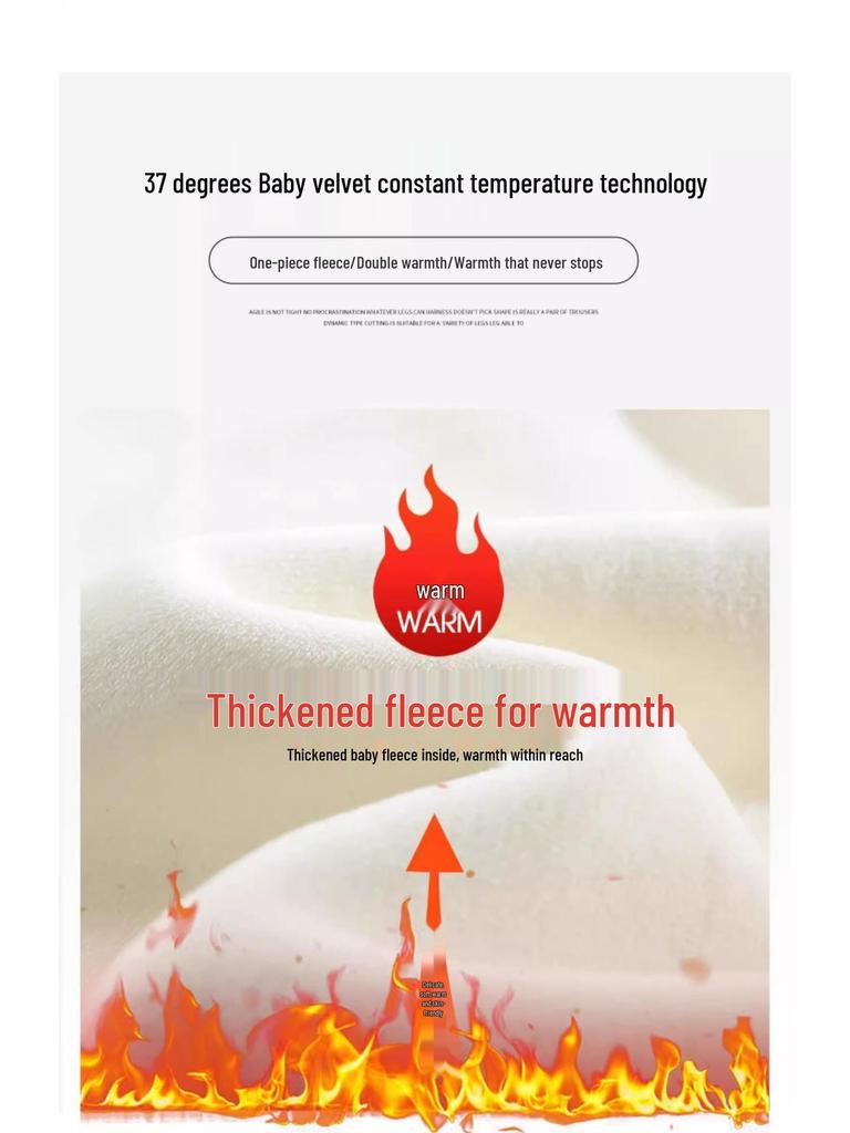 Women's Rainbow Bubble High Waist Fleece-Lined Pants - Autumn Winter 2024, Lazy Style, Drapey, Cotton, 145 Petite