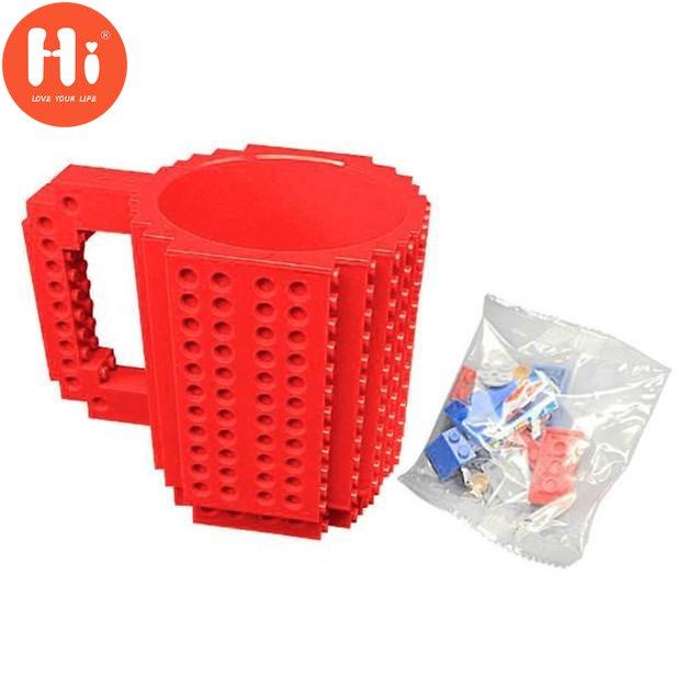 Hi Building Blocks Mugs DIY Block Puzzle Mug Children Toy Assembly Mug Coffee Cup